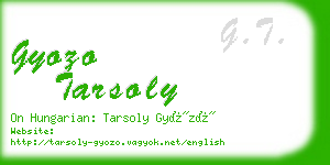 gyozo tarsoly business card